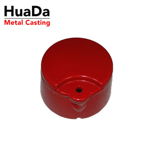 Customized OEM ductile iron hydrant cover parts with enamel coating to be used in industrial applications, including pipe, automotive components, wheels, gear boxes, pump housings, machine frames for the wind-power industry.